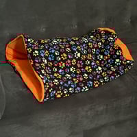Image 1 of Snuggle Sack - Colorful Paws & Pumpkin