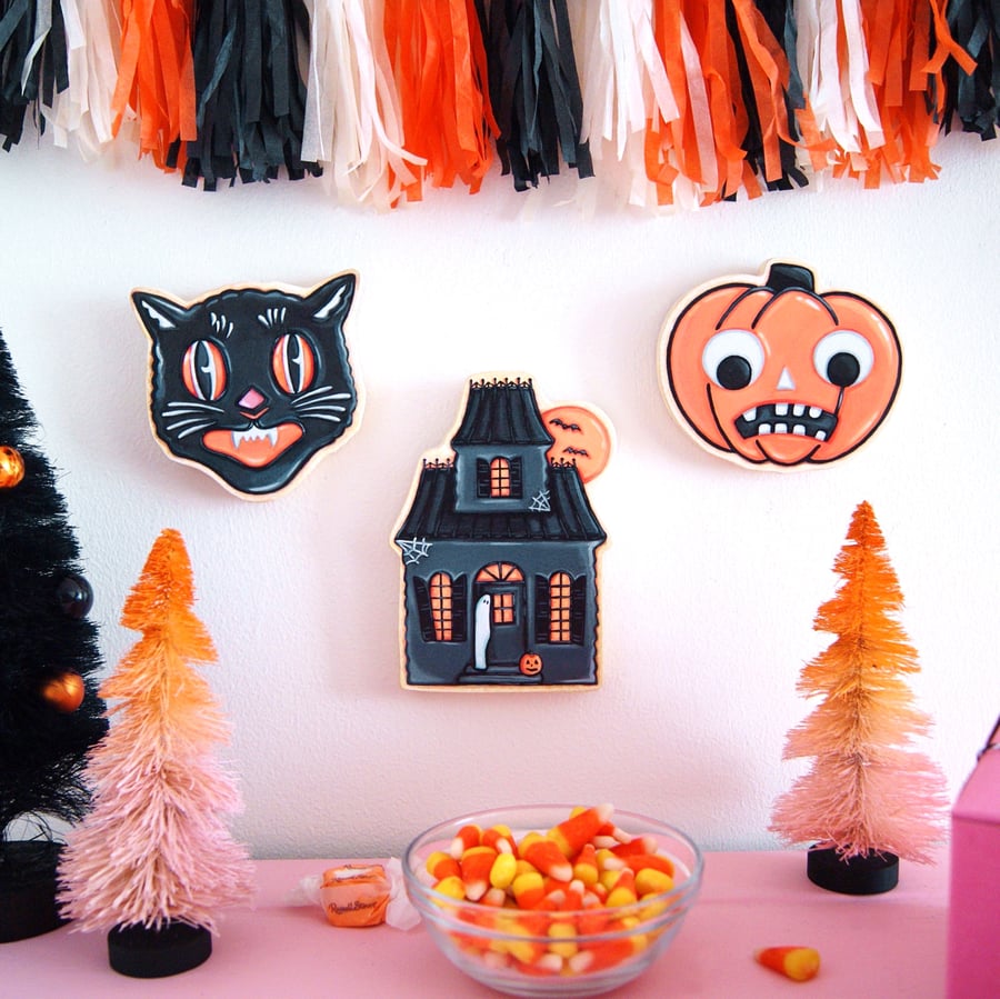 Image of Halloween cookie plaques (set of 3)