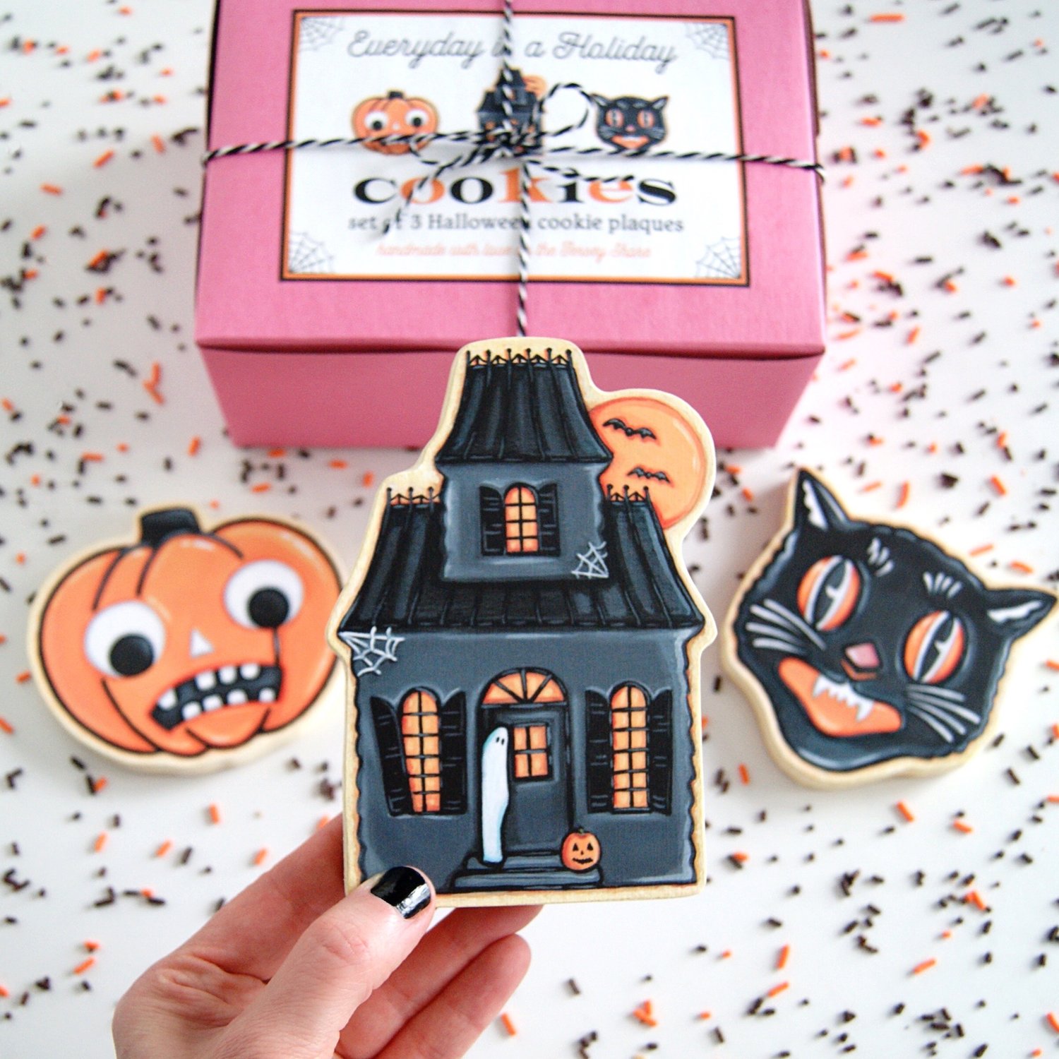 Image of Halloween cookie plaques (set of 3)