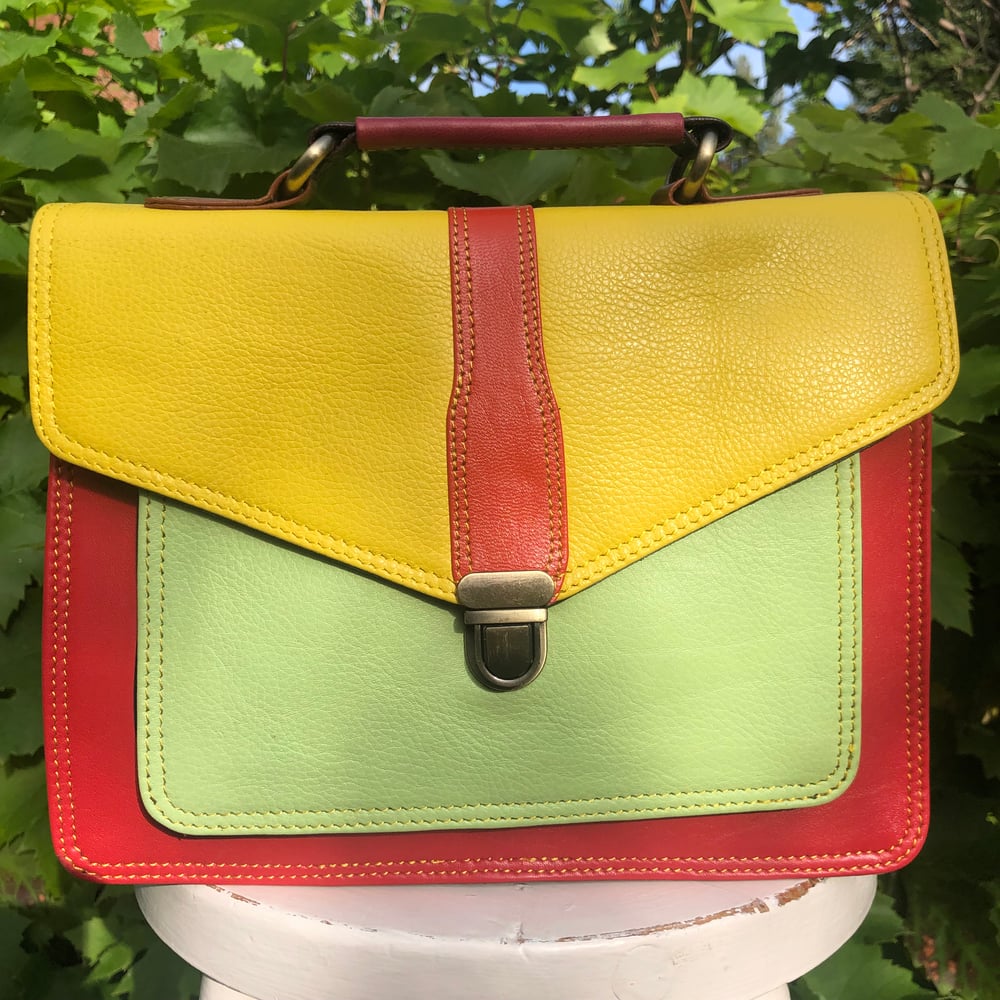 Image of Harlequin Collection Multicoloured Recycled Leather - #11F/2