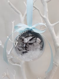 Image 11 of 8cm Beautiful Personalised Baby Scan Ornament,New Baby Announcment Bauble,Bumps 1st Christmas Bauble