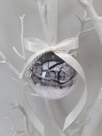 Image 14 of 8cm Beautiful Personalised Baby Scan Ornament,New Baby Announcment Bauble,Bumps 1st Christmas Bauble