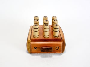 Image of Handcrafted Wooden Tic-Tac-Toe Table Game, Handmade Wood Tabletop Toy Game, Game for kids and family