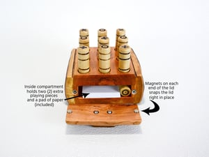 Image of Handcrafted Wooden Tic-Tac-Toe Table Game, Handmade Wood Tabletop Toy Game, Game for kids and family