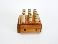 Image 7 of Handcrafted Wooden Tic-Tac-Toe Table Game, Handmade Wood Tabletop Toy Game, Game for kids and family