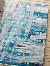Image 4 of Dreaming in Blue - Hand-Painted Mixed Media Journal with Decoupage Art and Gessoed Pages