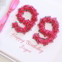 Image 8 of Handmade 99th Birthday Card. Personalised 99 Card. 8 Colours.