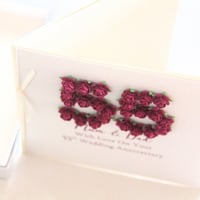Image 9 of Handmade 55th Wedding Anniversary Card. Emerald Wedding Anniversary Card. 