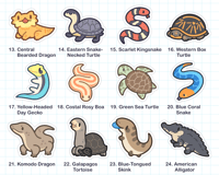 Tiny Reptile Club Vinyl Stickers (Volume 2)