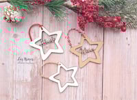 Image 4 of Adorno Navidad Estrella Troquelada Nombre