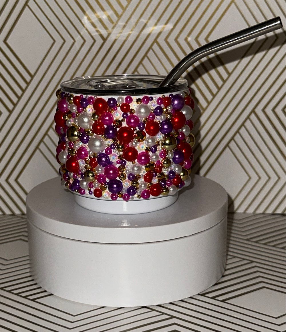 Image of Rhinestoned Shot 3oz Tumbler 