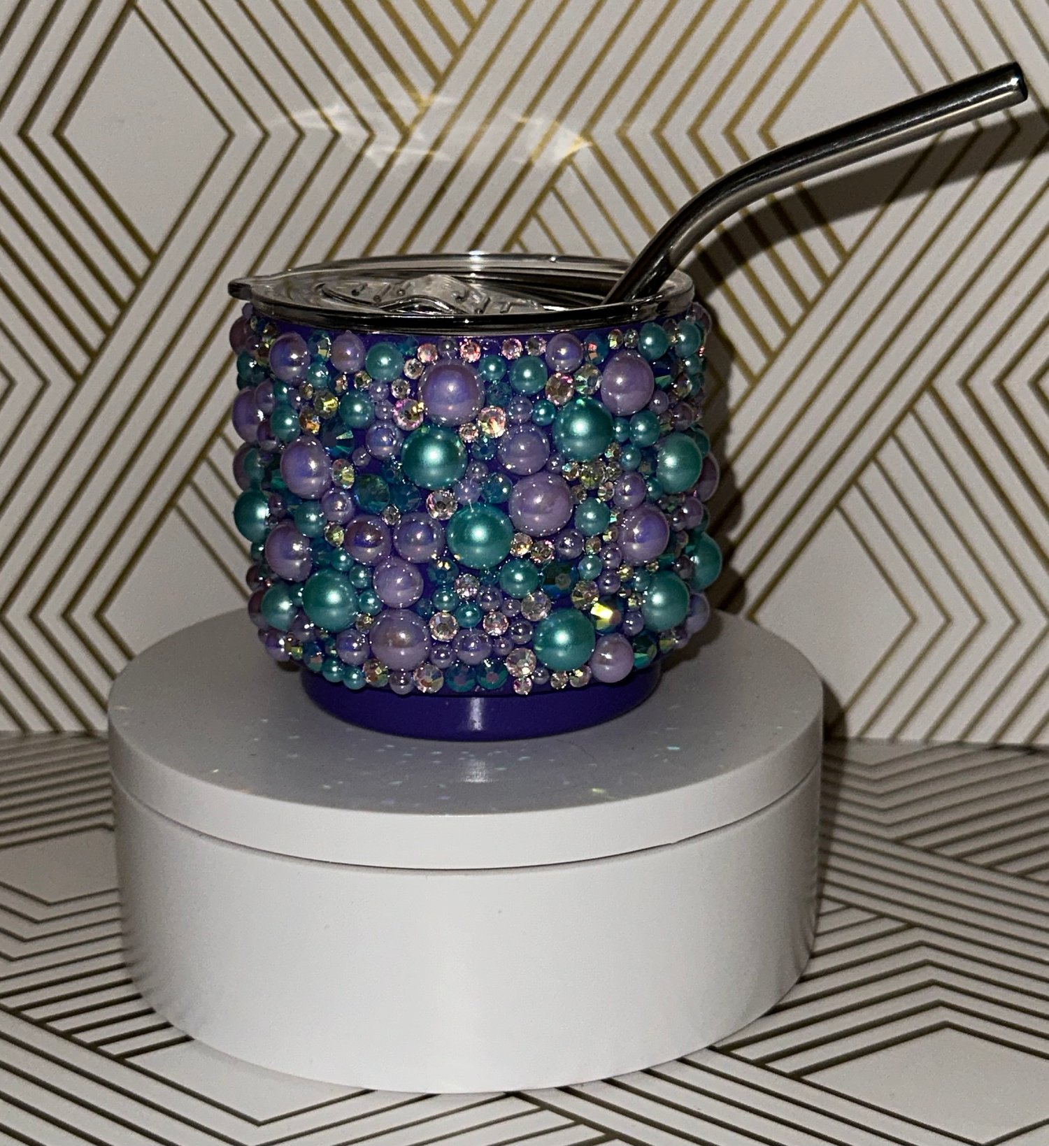 Image of Rhinestoned Shot 3oz Tumbler 