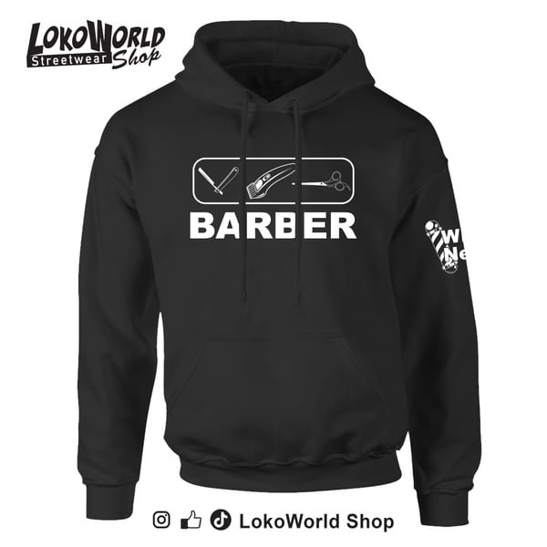 Image of Barber, Who's Next, Black Hoodie