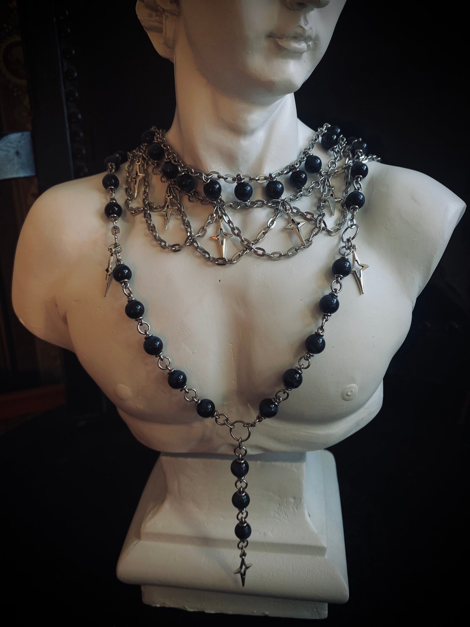 ★PEARLY MORE★ starry choker necklace starry choker | Goth God Cult