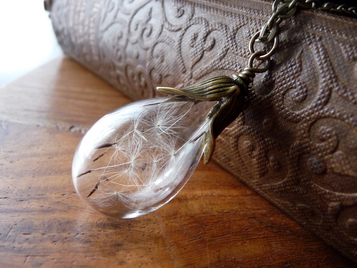 Image of Dandelion Seed Terrarium Necklace