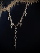 Image 3 of starry lariat necklace (gold and black)