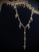 Image 2 of starry lariat necklace (gold and black)