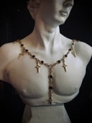 Image 5 of starry lariat necklace (gold and black)