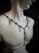 Image 5 of starry lariat necklace (silver and black)