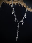 Image 3 of starry lariat necklace (silver and black)