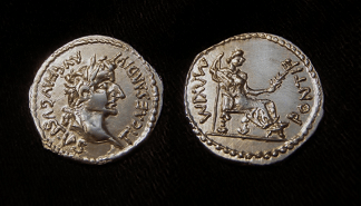 Image of Tiberius Denarius AKA the 'Tribute Penny' of Matt 22:17-22
