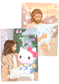 Image 1 of JESUS SANRIO PRINTS