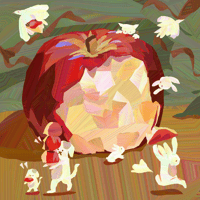 APPLE HARVESTING PRINT