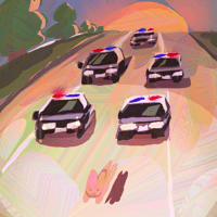 POLICE CHASE PRINT