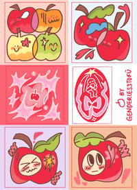 APPLE MOTIFS STICKER SHEET