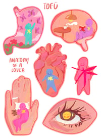 ANATOMY OF A LOVER STICKER SHEET