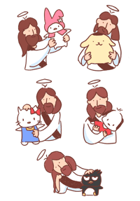 JESUS SANRIO STICKER SET