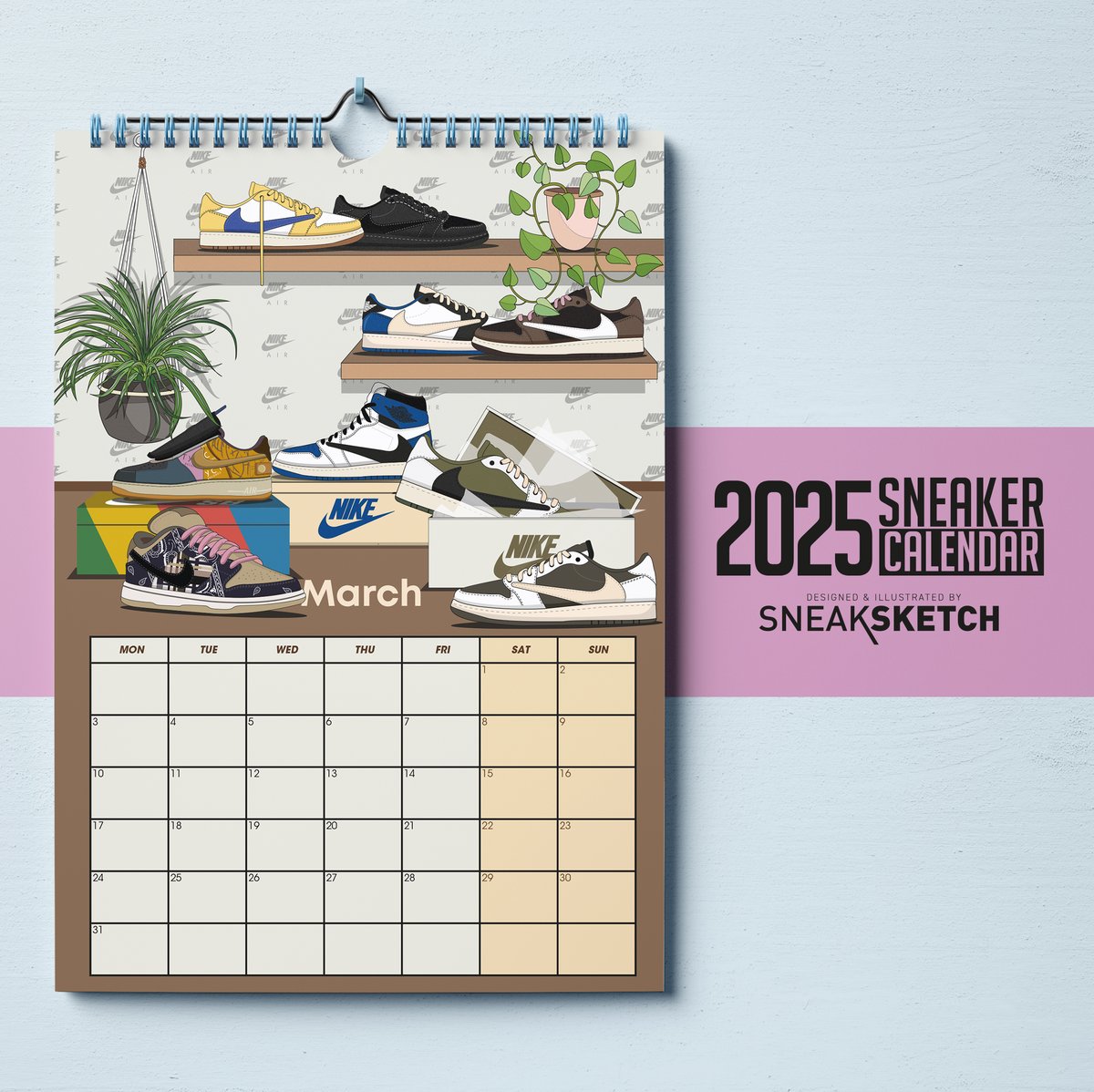 Image of 2025 Sneaker Wall Calendar