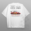 Cars and Clo - Oversized - Cars : Porsche Lightning McQueen Blueprint T-Shirt