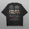 Cars and Clo - Oversized Black - F1 Livery 2023 Blueprint T-Shirt