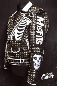 Image 6 of MISFITS CUSTOM PUNK BIKER JACKET