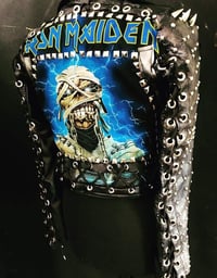 Image 15 of CUSTOM MADE MAIDEN FAUX LEATHER BIKER JACKET