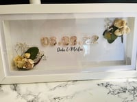 Image 3 of Wedding bouquet preservation date framed