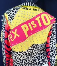 Image 6 of CUSTOM MADE SEX PISTOLS FAUX LEATHER BIKER JACKET