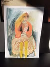 Ochre tights ~ Original painting 