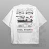 Cars and Clo - Oversized - Nissan Gran Turismo GTR NISMO Blueprint T-Shirt