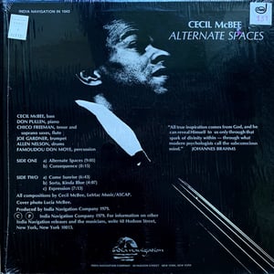 Cecil McBee – Alternate Spaces (India Navigation – IN 1043 - US - 1979)