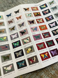 Image 3 of Hand Marbled butterfly specimen on Farrow and Ball paint chart - last one for 2024 