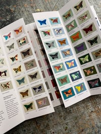 Image 8 of Hand Marbled butterfly specimen on Farrow and Ball paint chart - last one for 2024 