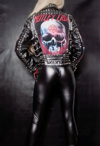 Image 10 of CUSTOM MADE MOTLEY CRUE FAUX LEATHER JACKET