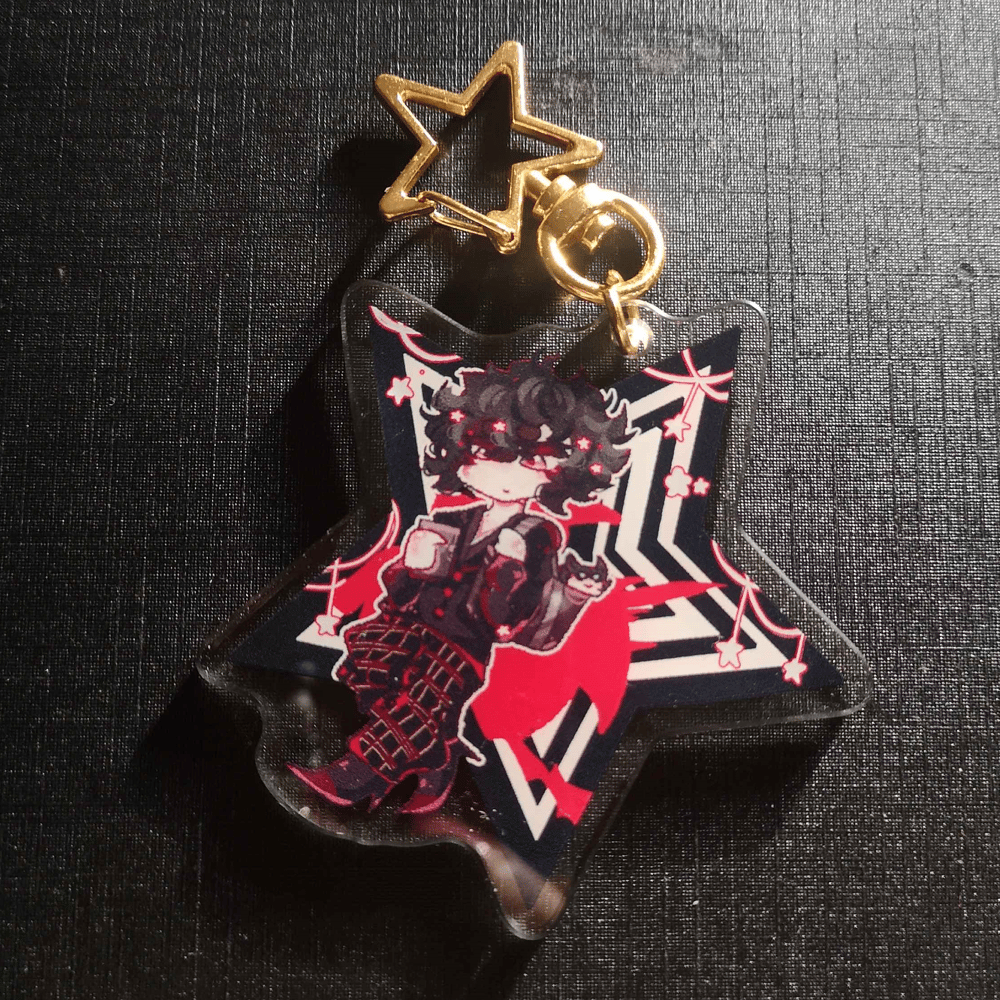 Image of JOKER AND CROW PERSONA 5 KEYCHAINS