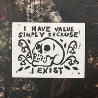 Image 1 of I Have Value Linoprint Sticker