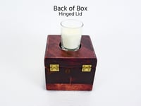 Image 4 of Reclaimed Bass Wood Votive and tea light Candle Holder Box that holds tea lights