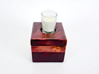 Image 5 of Reclaimed Bass Wood Votive and tea light Candle Holder Box that holds tea lights