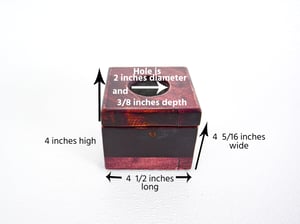 Image of Reclaimed Bass Wood Votive and tea light Candle Holder Box that holds tea lights