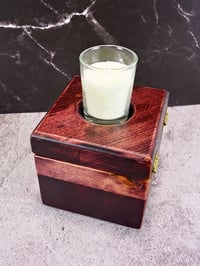 Image 8 of Reclaimed Bass Wood Votive and tea light Candle Holder Box that holds tea lights